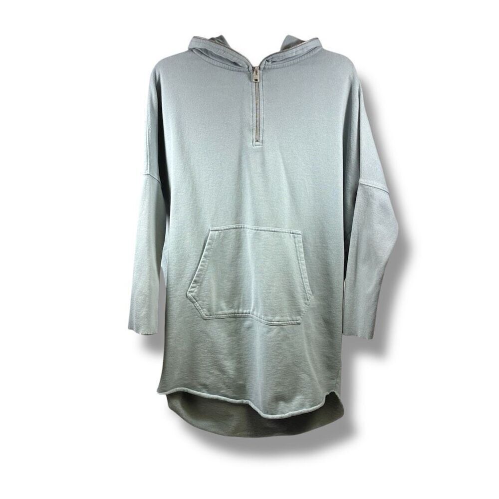 All Saints Xonda Hoodie Dress in Dusk Blue Size S